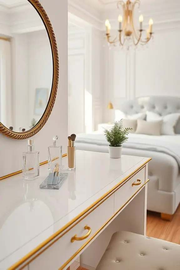glamorous vanity area organization