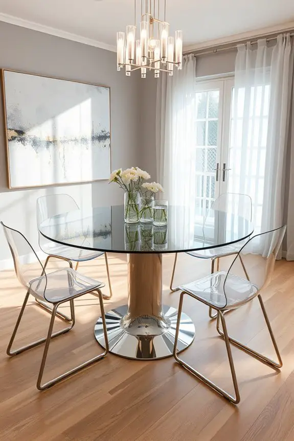 glass and metal elegance