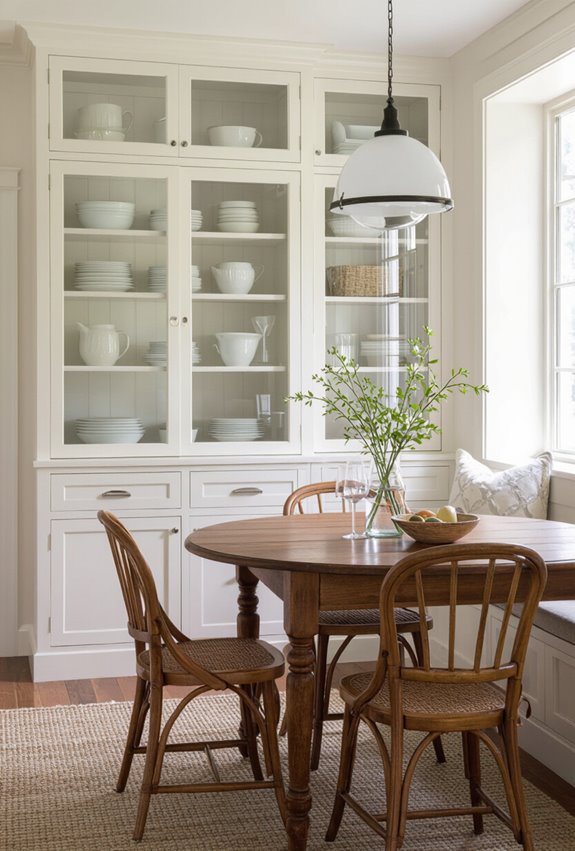 glass front cabinets with inserts
