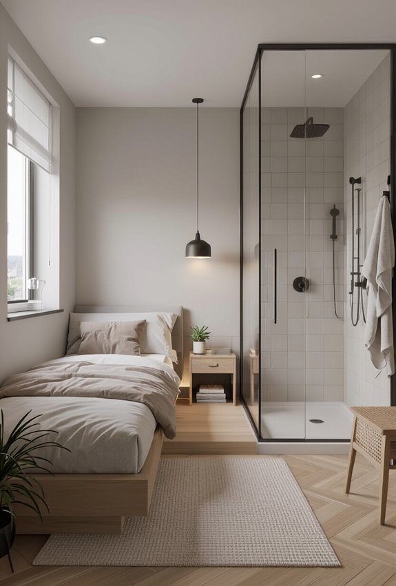 glass partitioned micro suite