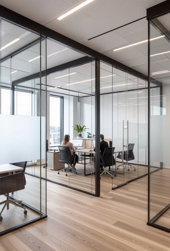 glass partitions for modern offices