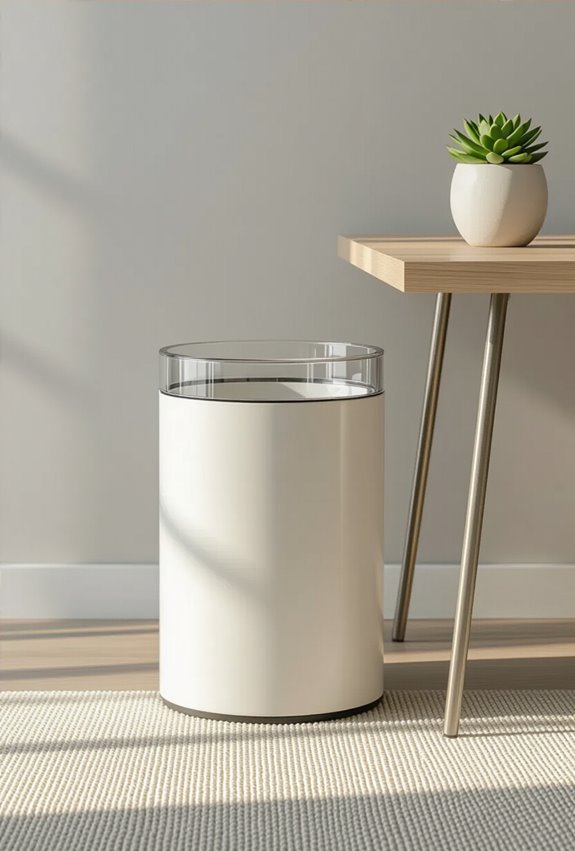 glass topped decorative office bins