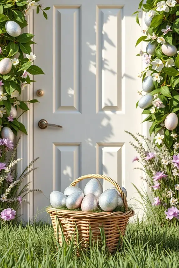 glittery easter egg decorations