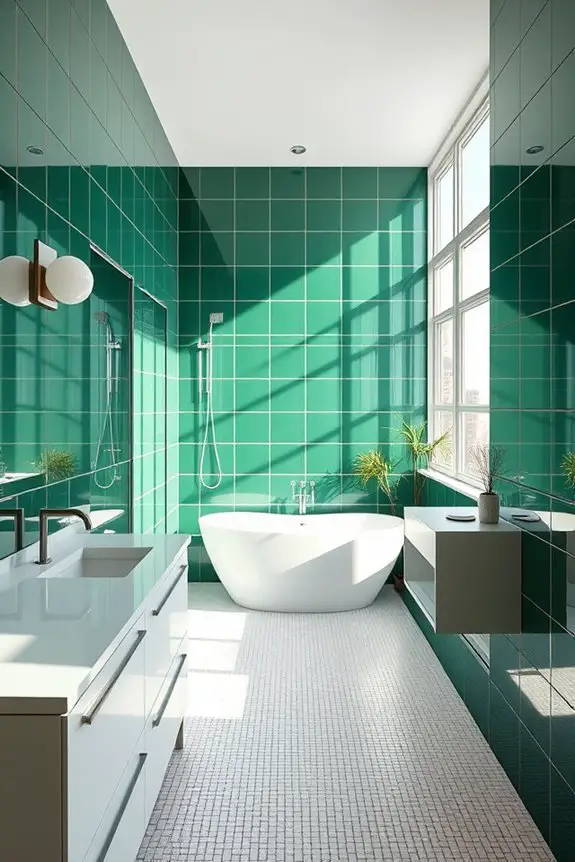 glossy forest green elegance