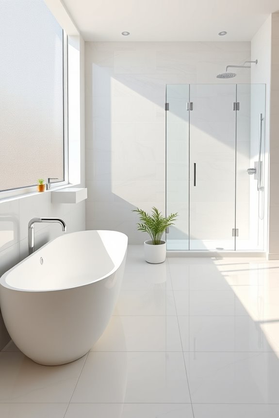glossy tiles enhance bathrooms