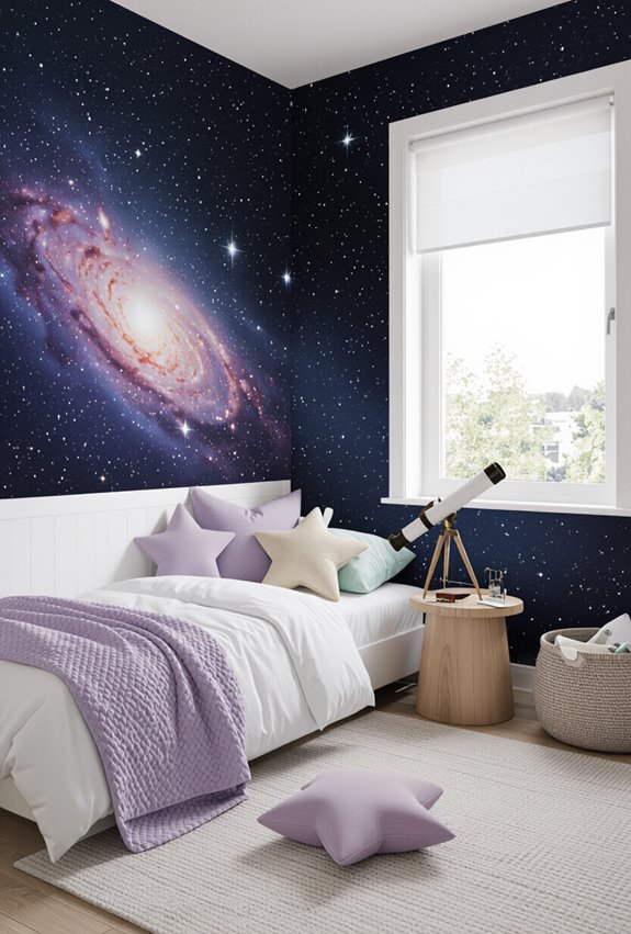 glow in dark galaxy bedroom decor