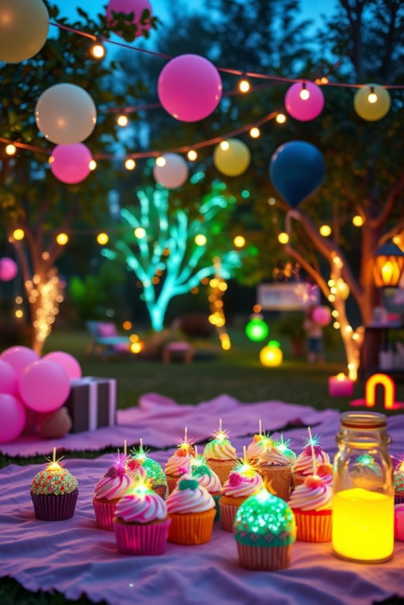 glow in the dark birthday celebration