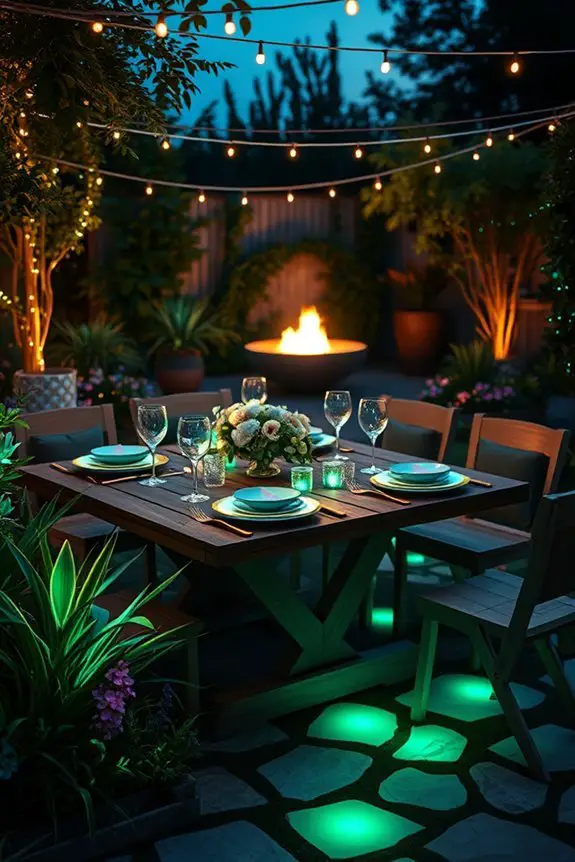 glow in the dark dinner party