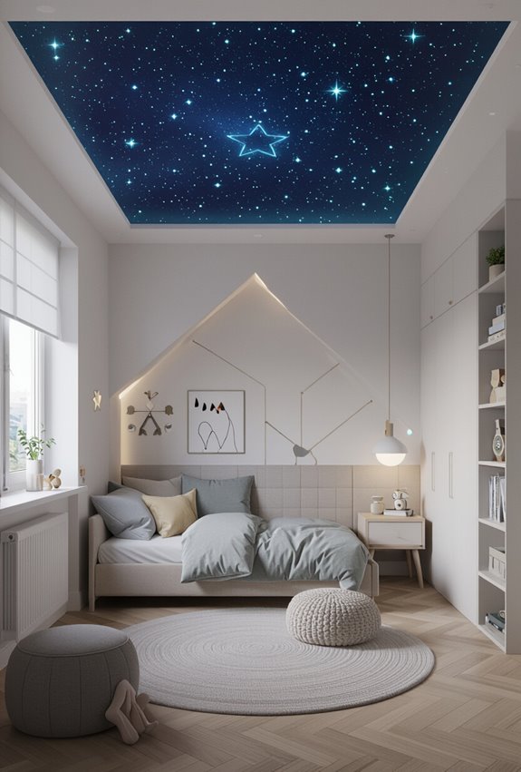 glow in the dark starry ceiling