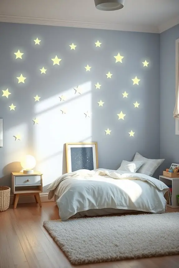 glow in the dark wall stars