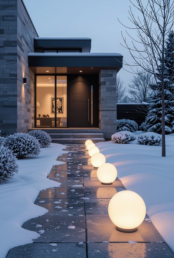 glowing frozen led ice orbs