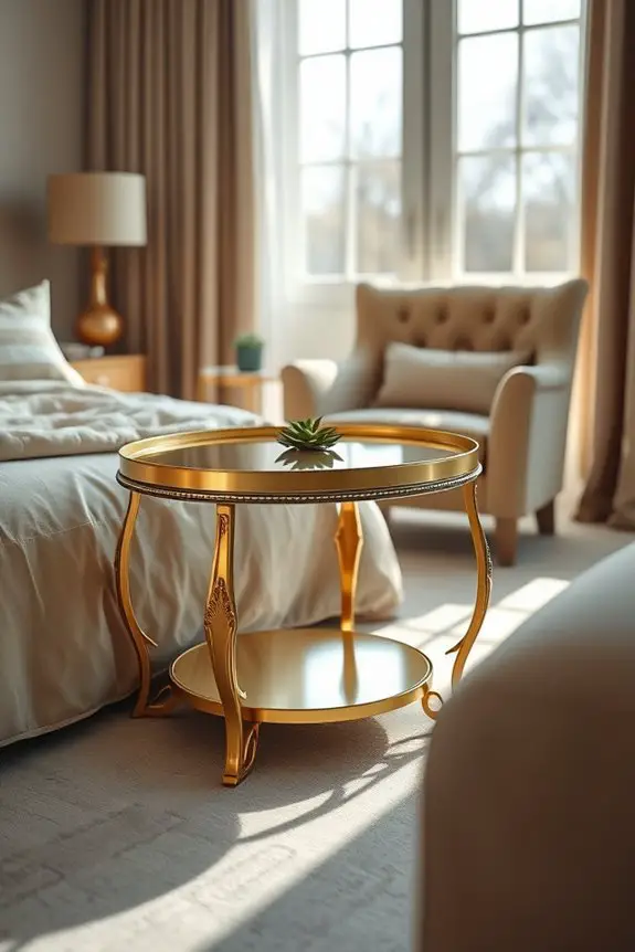 gold accent tables elevate style