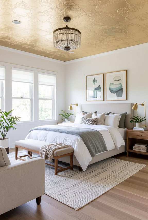 gold accented ceiling architectural highlight