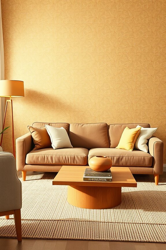 gold accents earthy warmth