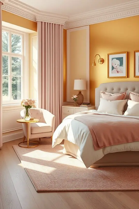 gold and blush elegance