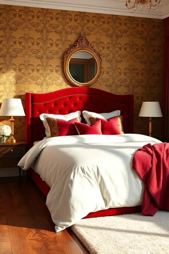 gold and burgundy elegance