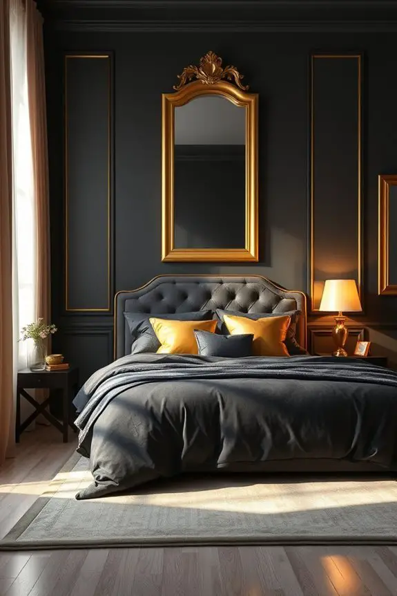 gold and charcoal elegance