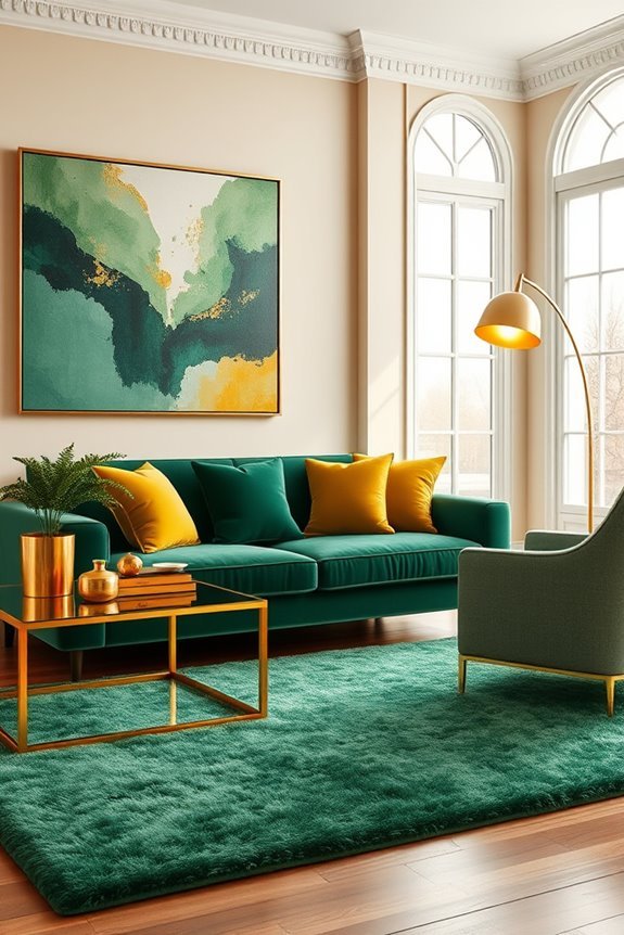 gold and green elegance