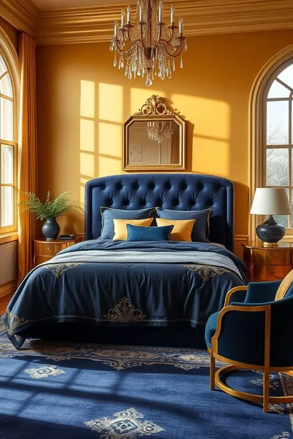 gold and navy elegance