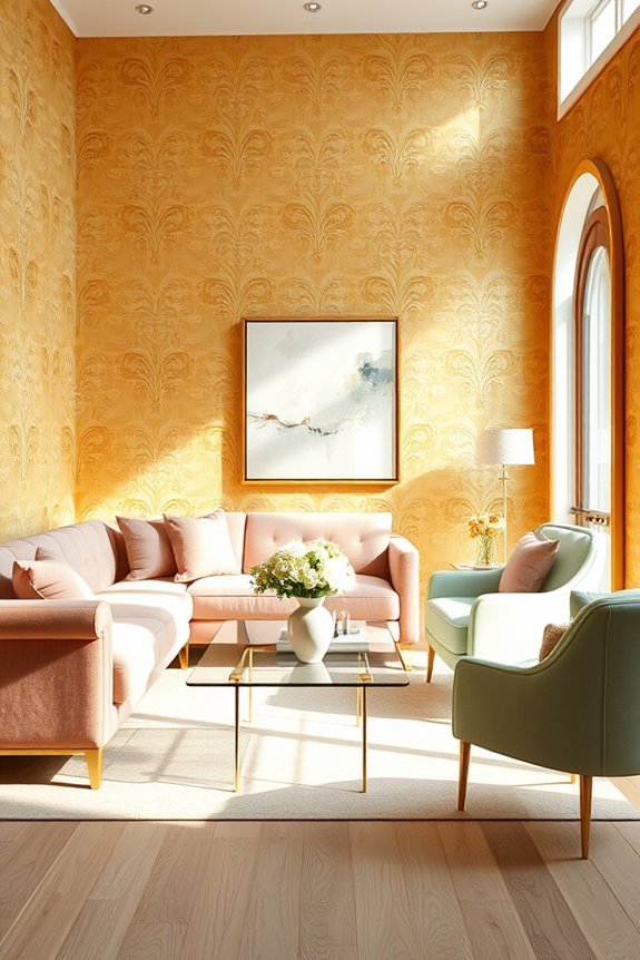 gold and pastel elegance
