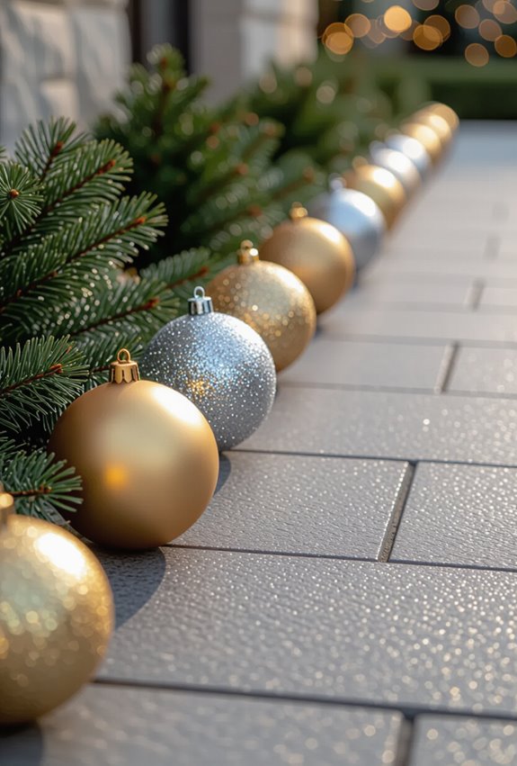 gold and silver stake ornaments