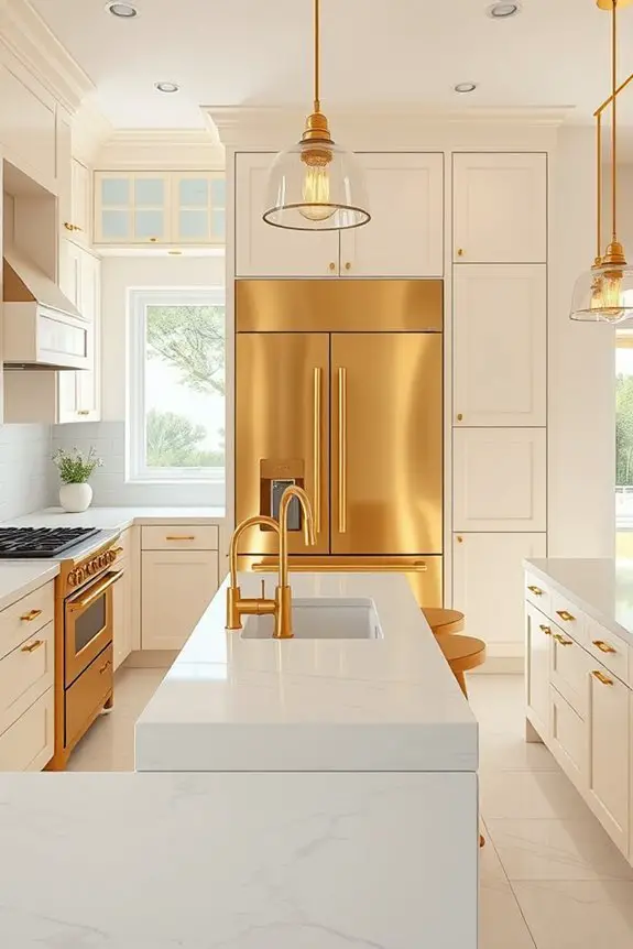 gold appliances elevate kitchens