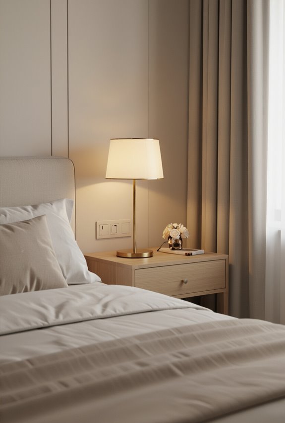gold bedside lamps for ambiance