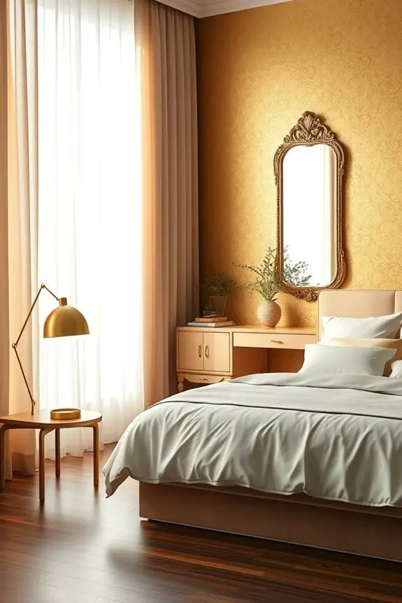 gold elegance with lighting