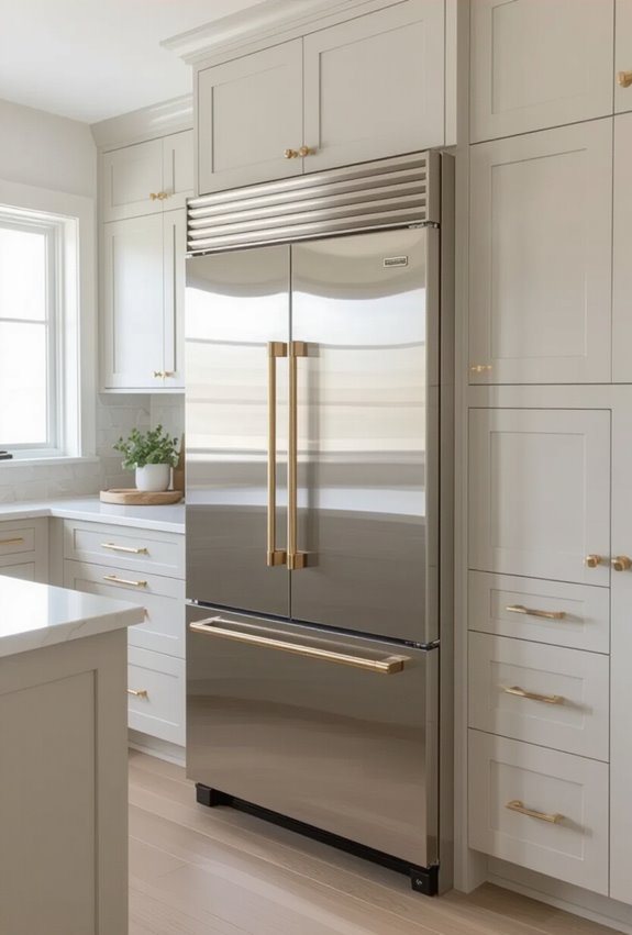 gold pulls for fridge