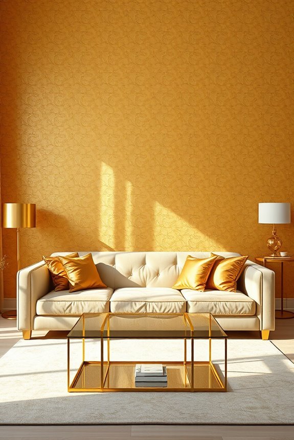 gold textured wallpaper elegance