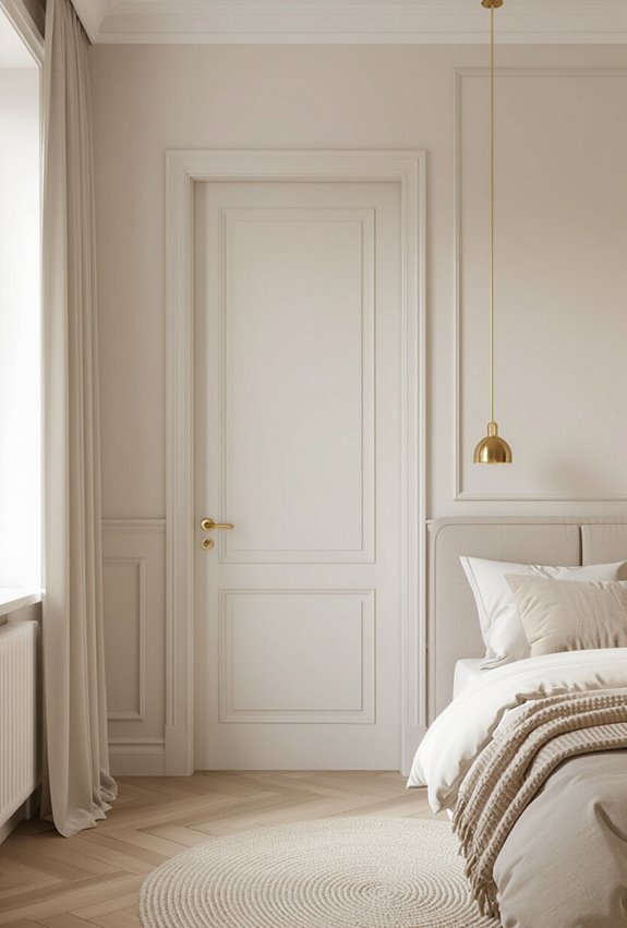 gold trimmed doors and moldings