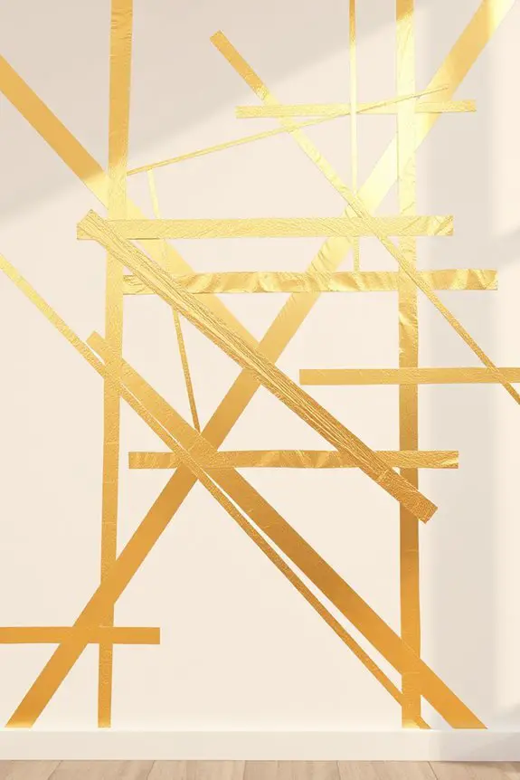 golden tape abstract art