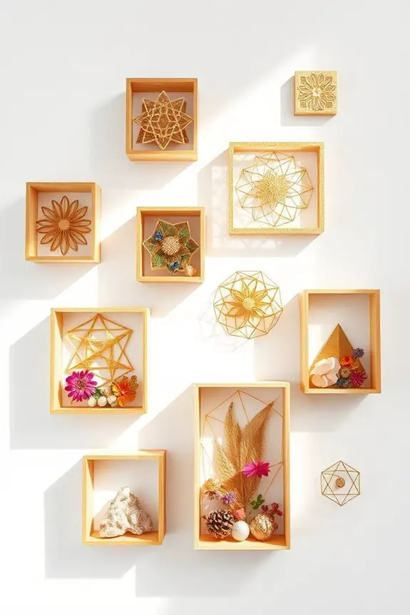golden tape shadow boxes