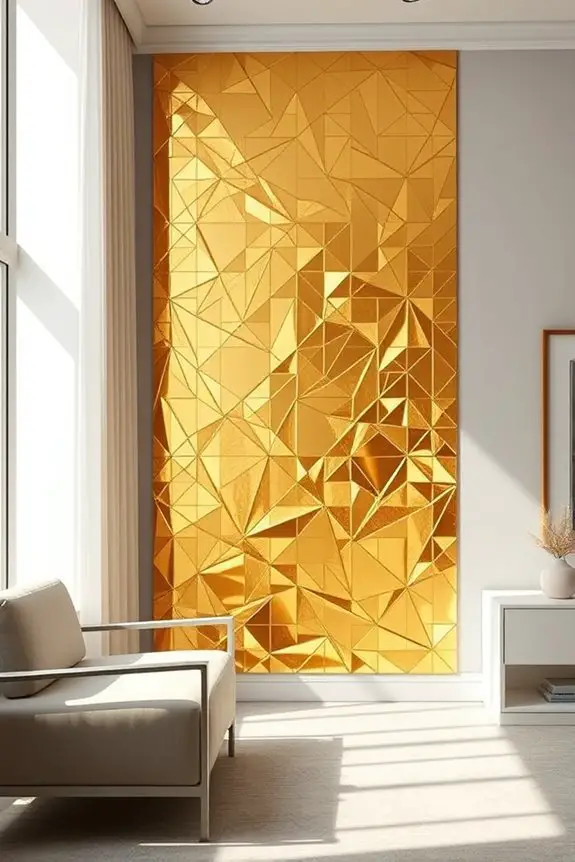 golden tape wall designs