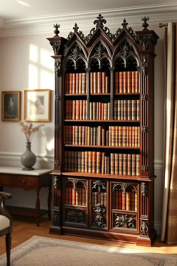 gothic revival bookcase elegance