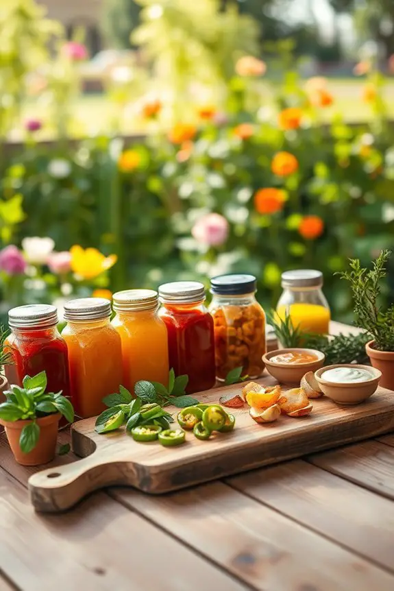 gourmet sauce and toppings