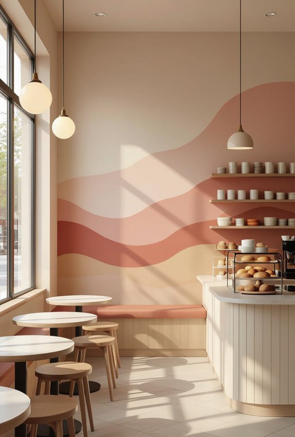 gradient walls set mood