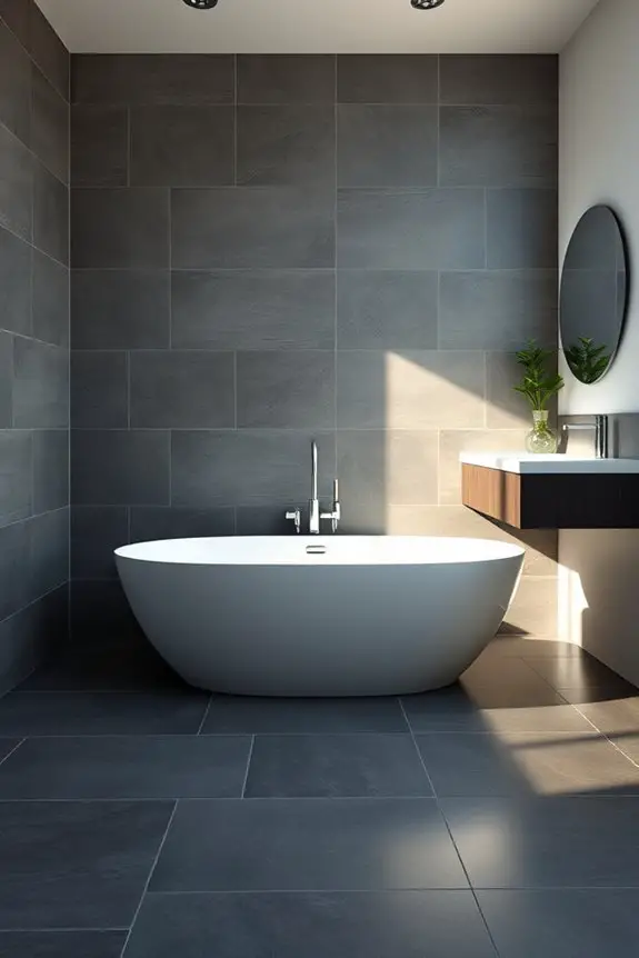 graphite gray tile elegance