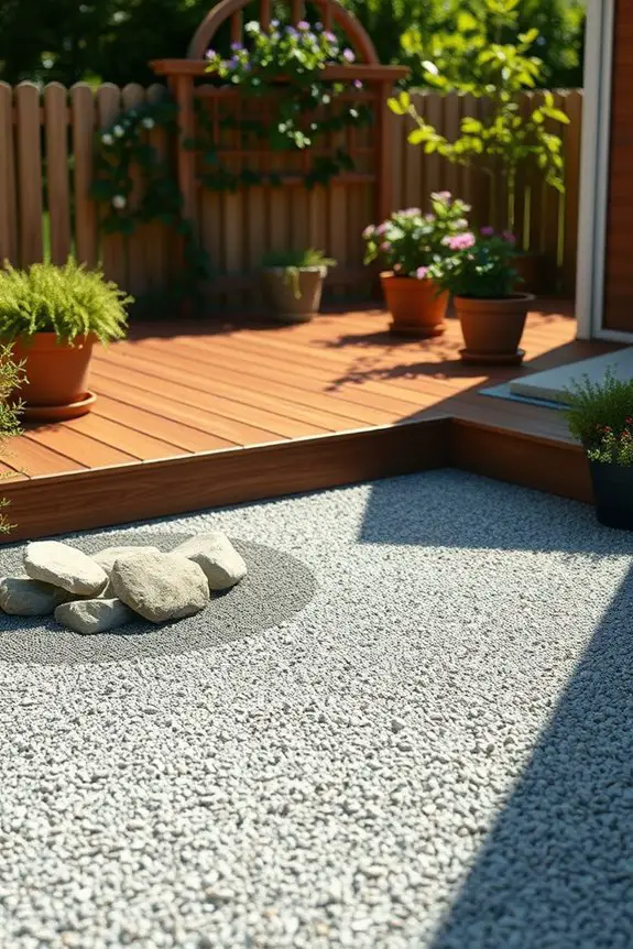 gravel deck outdoor harmony