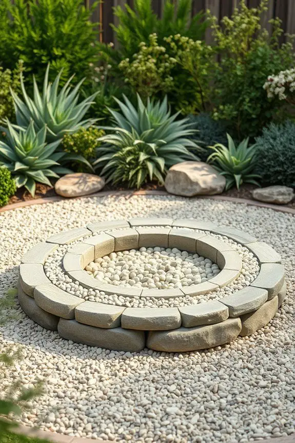 gravel fire pit design