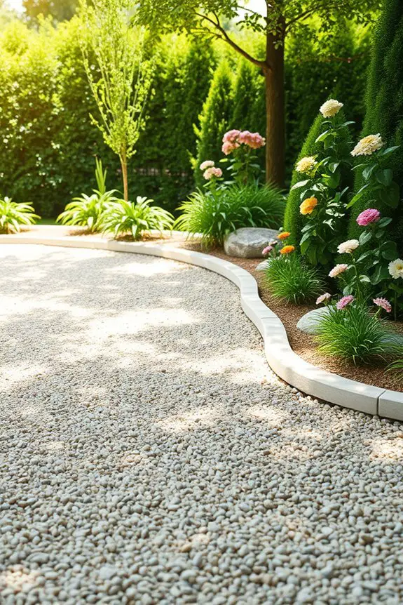 gravel garden bed borders