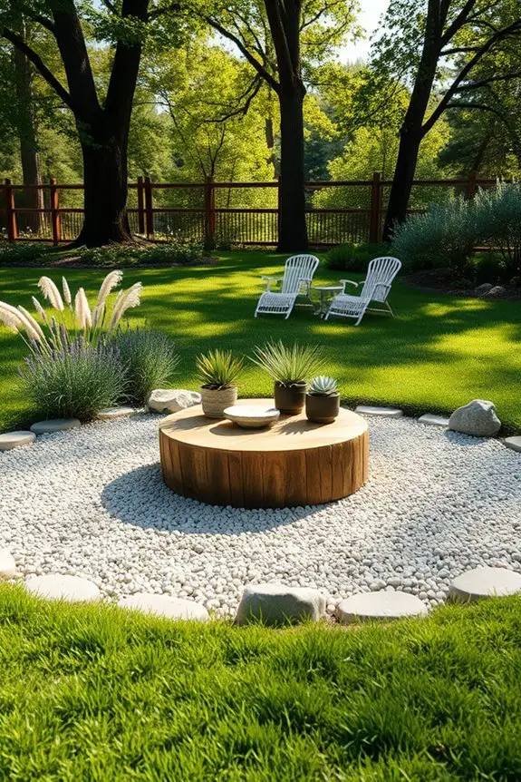 gravel seating area installation