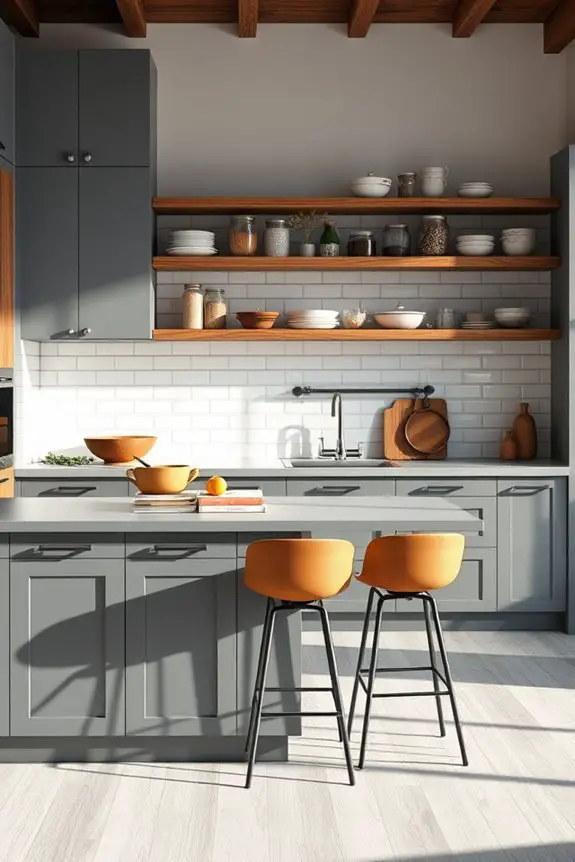 gray and brown storage solutions