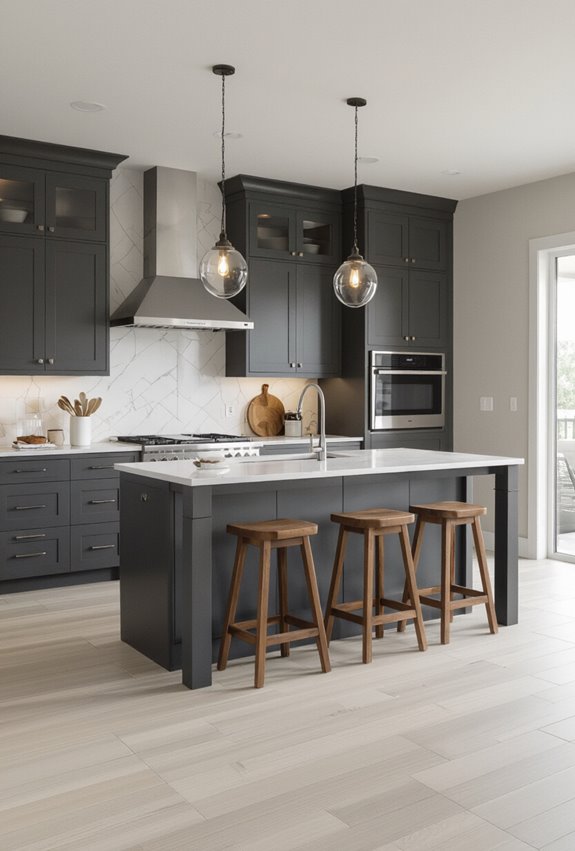 gray floors with heating