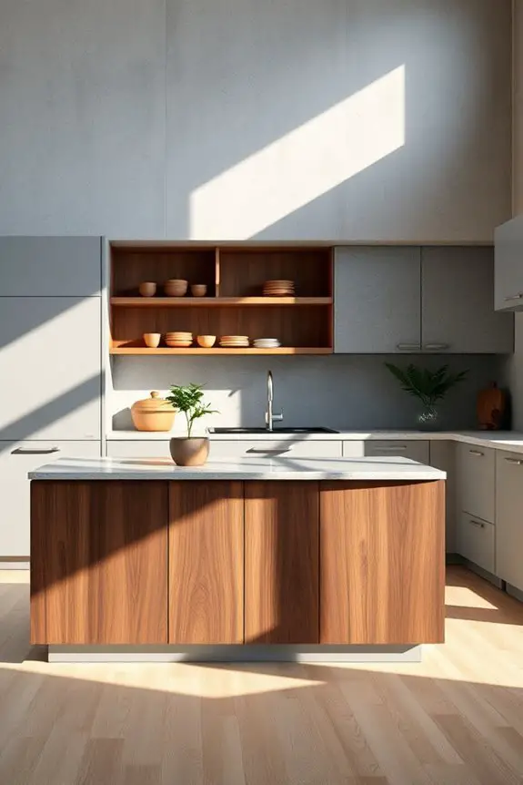 gray walls warm browns