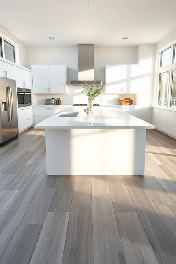 gray wood kitchen island