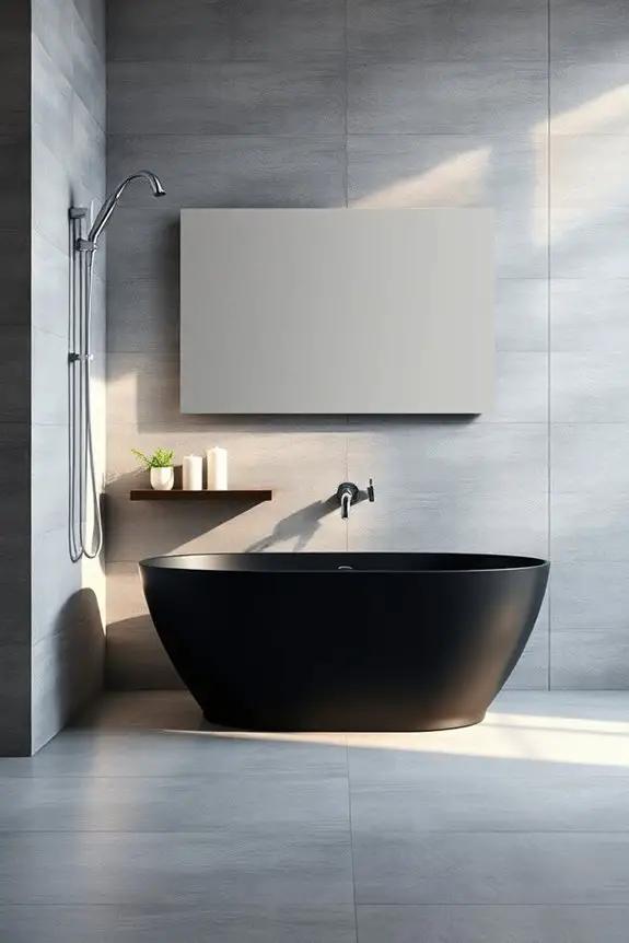 grayscale modern bathroom design