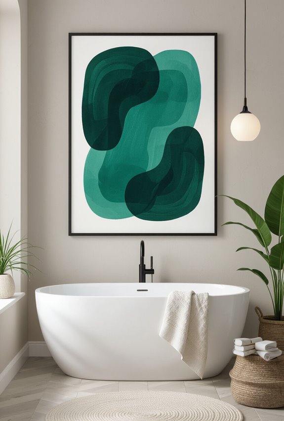 green and black coastal minimalism