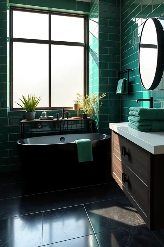 green and black elegance