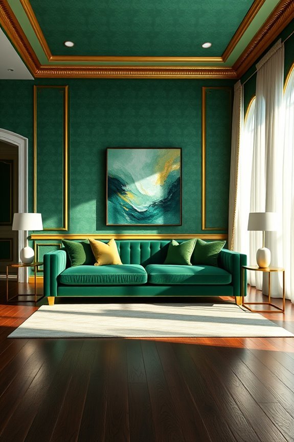 green and gold elegance